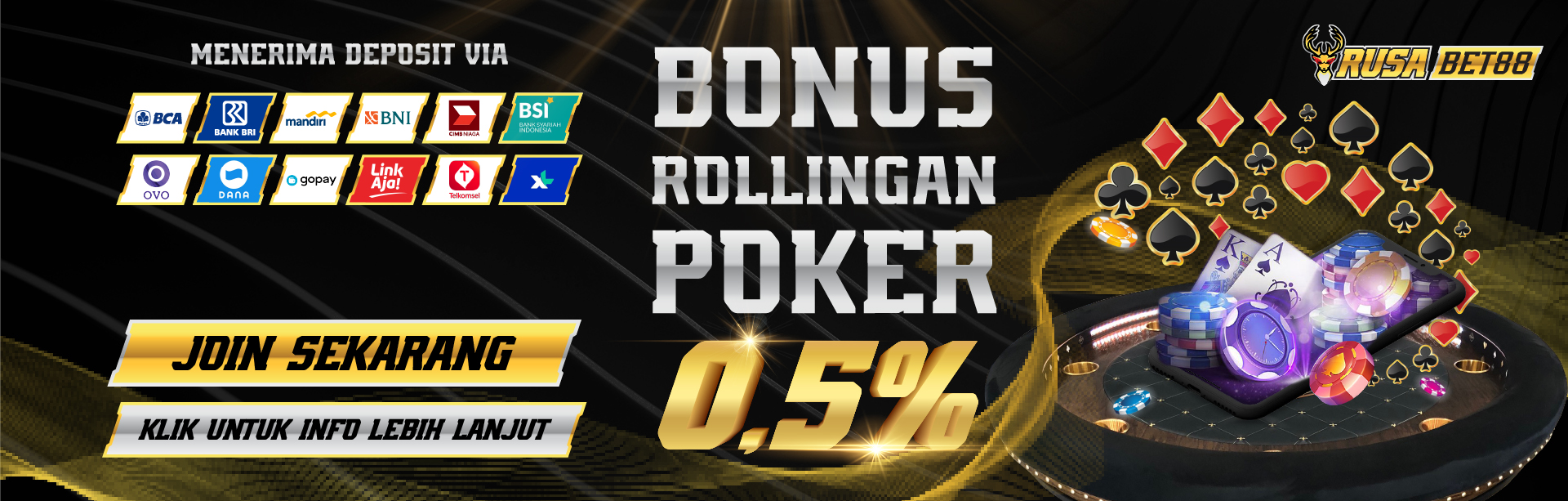 BONUS ROLLINGAN POKER 0.5%